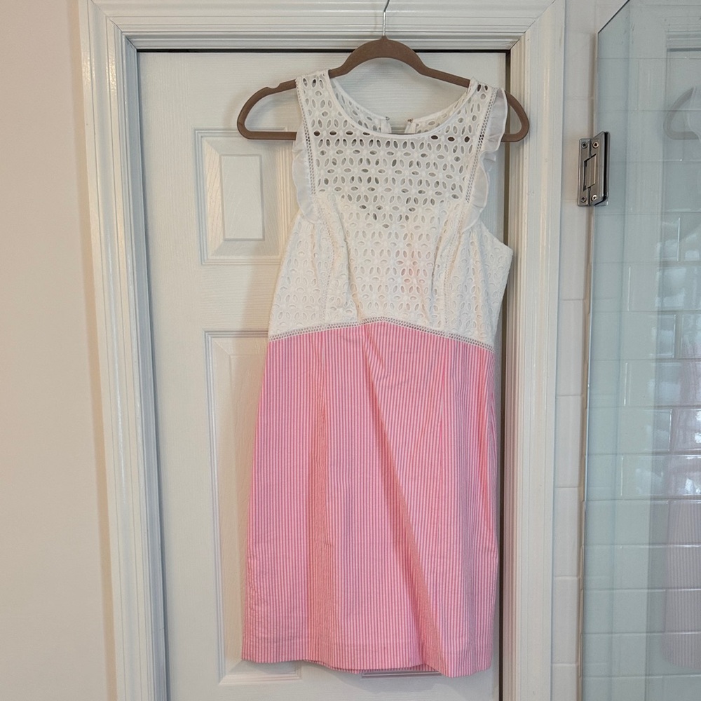 Lilly Pulitzer White and Pink Mini Dress